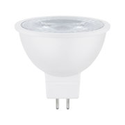 White LED reflector lamp with GU5.3 base made of plastic for energy-efficient lighting
