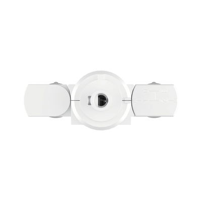 Module de douille de lampe en plastique blanc avec ouverture centrale et couvercles latéraux pour éclairage LED