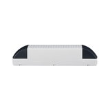 Weißes LED-Lichtpanel mit schwarzen Endkappen aus Kunststoff für moderne Beleuchtungslösungen