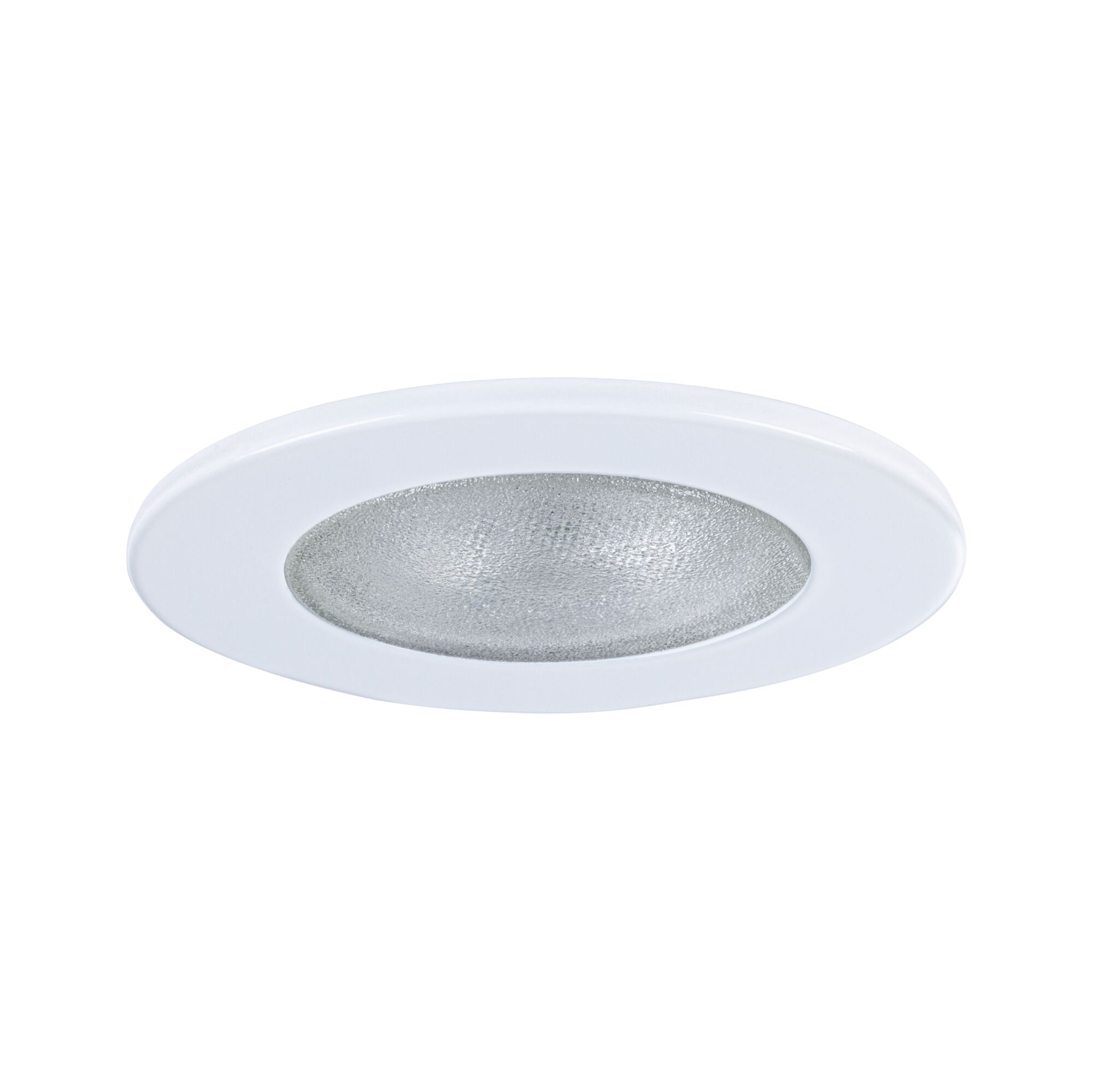 Panneau d'éclairage encastré rond blanc avec couverture en verre texturé pour éclairage LED moderne