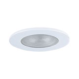 Panneau d'éclairage encastré rond blanc avec couverture en verre texturé pour éclairage LED moderne