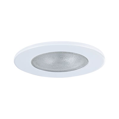 Panneau d'éclairage encastré rond blanc avec couverture en verre texturé pour éclairage LED moderne