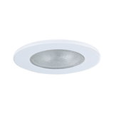 Panneau d'éclairage encastré rond blanc avec couverture en verre texturé pour éclairage LED moderne