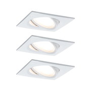 Weißer quadratischer Einbaustrahler aus Metall mit schwenkbarem LED-Licht für moderne Innenbeleuchtung