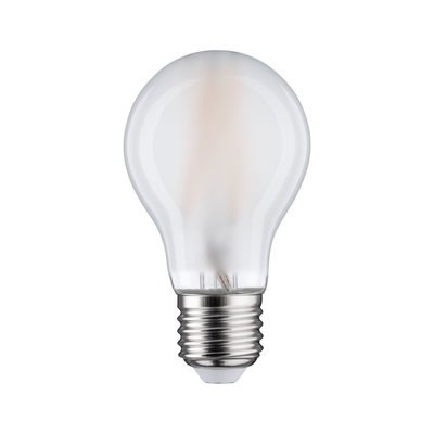 Klassische LED-Glühbirne mit mattiertem Glas und E27-Fassung für energiesparende Beleuchtung