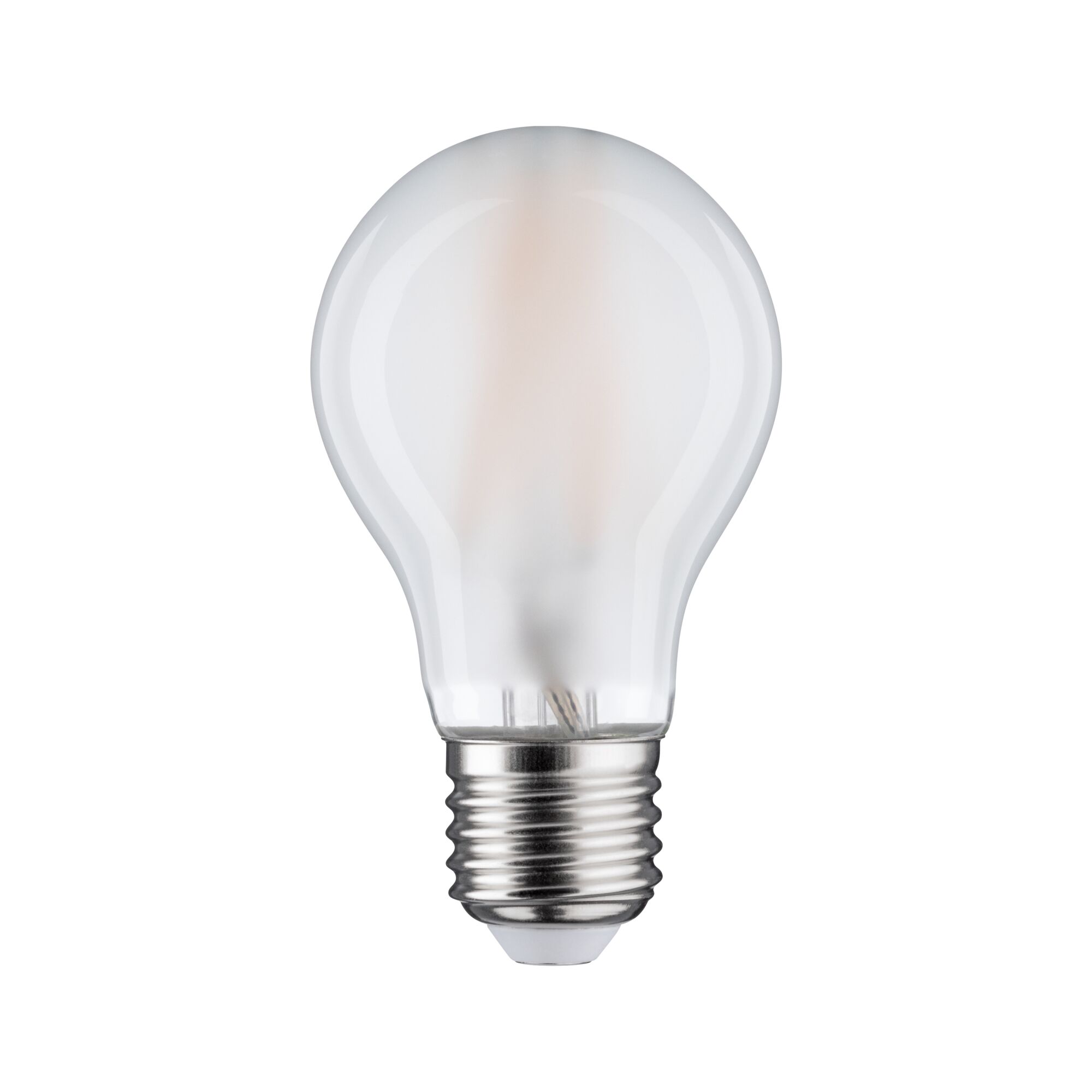 Klassische LED-Glühbirne mit mattiertem Glas und E27-Fassung für energiesparende Beleuchtung