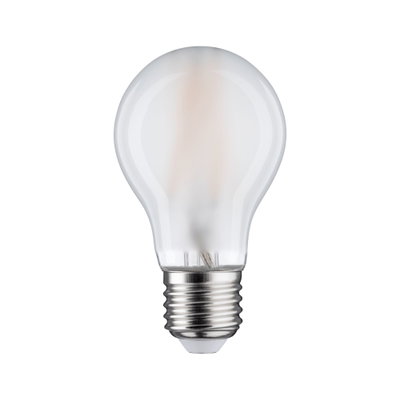 Klassische LED-Glühbirne mit mattiertem Glas und E27-Fassung für energiesparende Beleuchtung