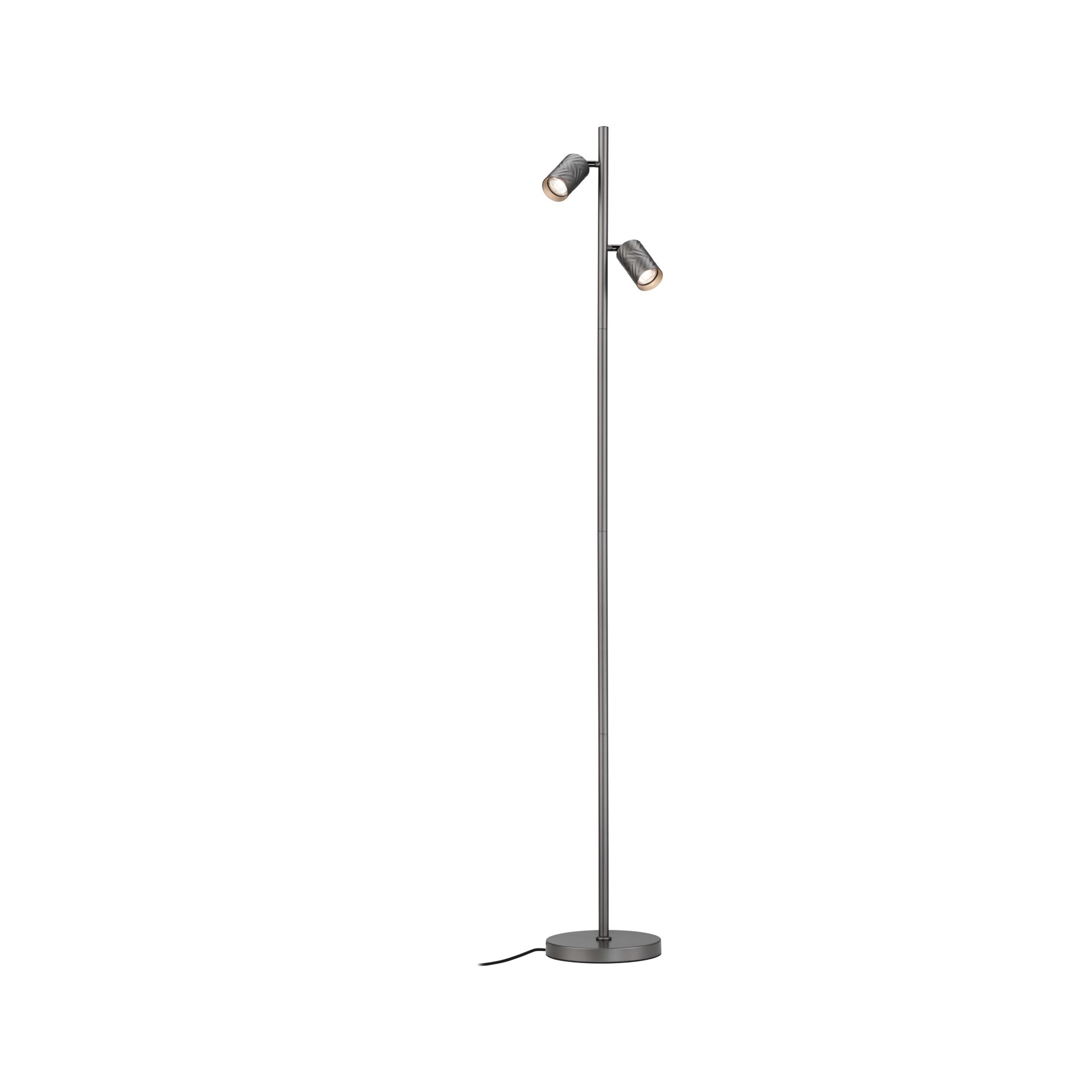 Staande lamp Loreva 1575mm max. 2x7W Titaanium