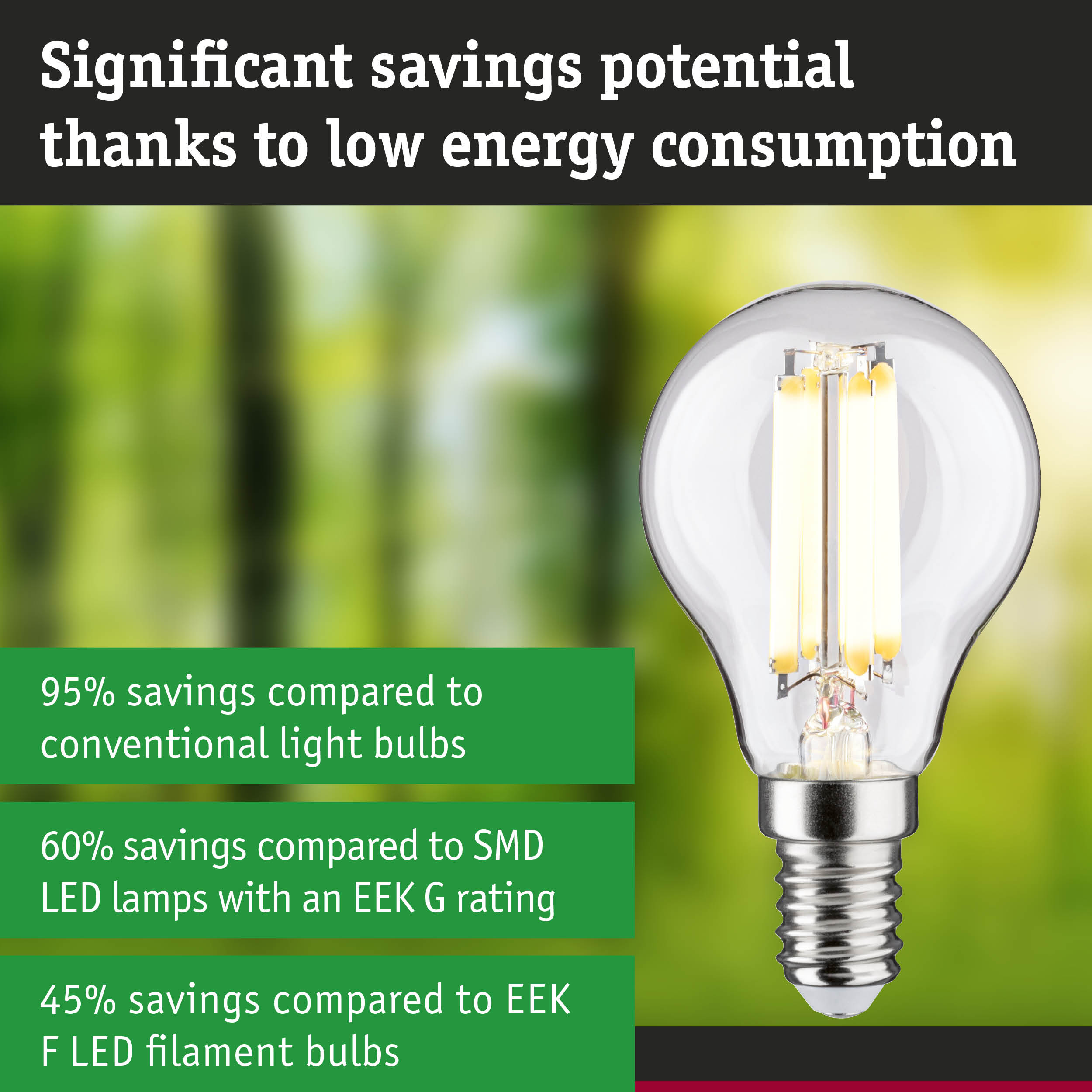 Energy-saving LED bulb with clear glass and silver base, offering high efficiency and long lifespan