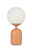 Pauleen Lampe à poser Glowing Charm E14 max. 20W Rouge rouillé/Blanc Lampe de table moderne avec verre blanc mat et base en métal couleur terre cuite pour intérieur.