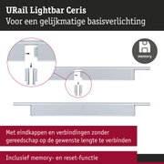 URail Lightbar Ceris witte rail met eindkappen en verbindingen voor gelijkmatige basisverlichting