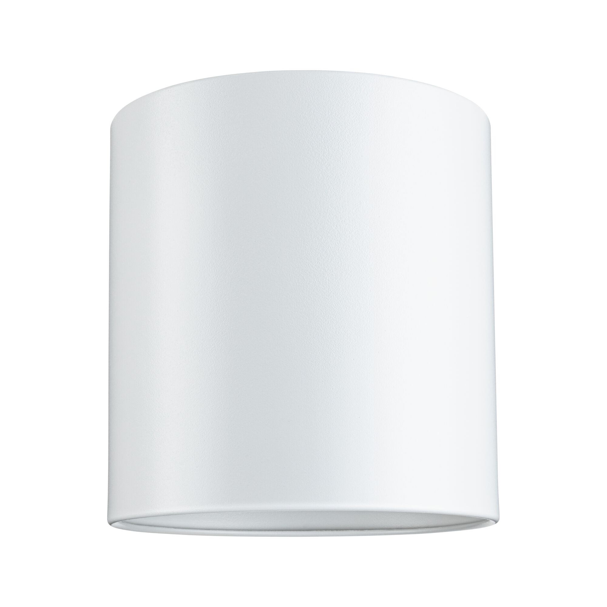 Rund hvid metal loftslampe med enkelt design til moderne indendørs belysning