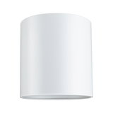 Rund hvid metal loftslampe med enkelt design til moderne indendørs belysning