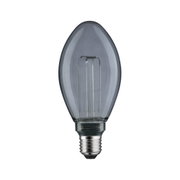 Gloeilamp met rookglas en zichtbaar LED-filament, energiezuinige verlichting
