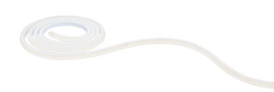 Flexibles LED-Lichtband in Weiß mit milchiger Abdeckung für dekorative Beleuchtung und Raumakzente
