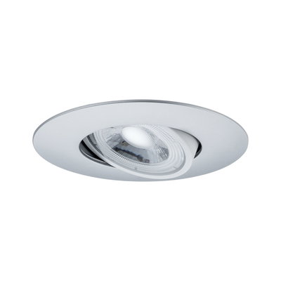 Spot encastré LED rond blanc en métal avec lampe orientable pour éclairage intérieur moderne