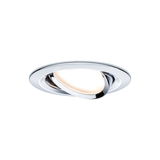 Round chrome recessed spotlight with adjustable LED light for modern room lighting
