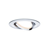 Spot encastré rond en chrome avec lumière LED orientable pour éclairage moderne