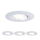 White LED recessed spotlight in plastic with adjustable head and multiple light color options