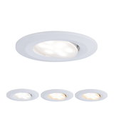 Spot encastré LED blanc en plastique avec tête orientable et plusieurs options de couleur de lumière
