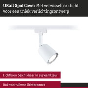 Witte metalen URail Spot Cover met verwisselbaar licht voor uniek verlichtingsontwerp