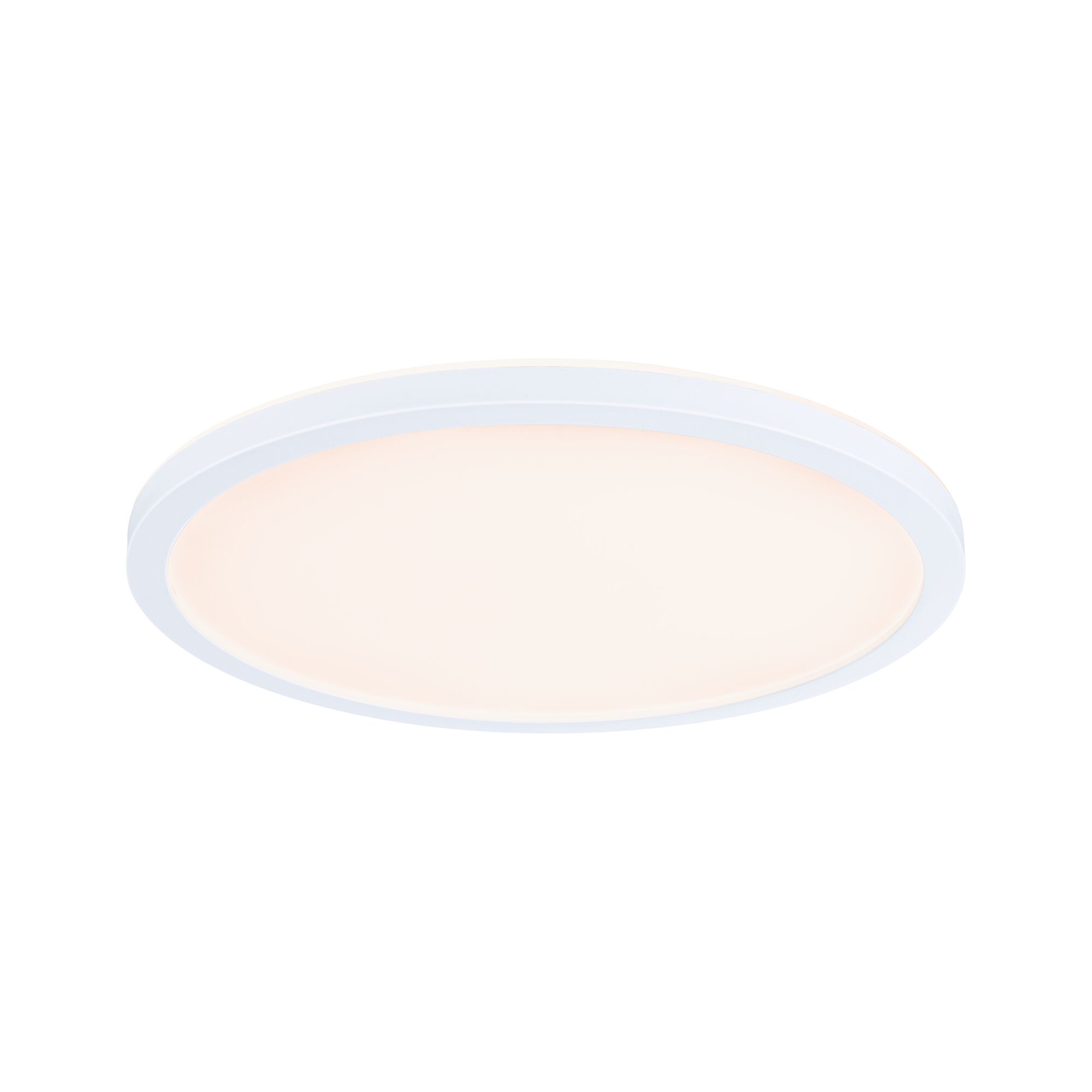 Plafonnier LED rond blanc avec lumière blanc chaud pour pièces modernes et éclairage économique