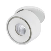 Spot LED de plafond blanc en métal avec design pivotant pour éclairage intérieur moderne