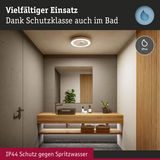 Moderne Badezimmerdecke mit runder LED-Leuchte IP44 für Spritzwasserschutz und vielseitigen Einsatz