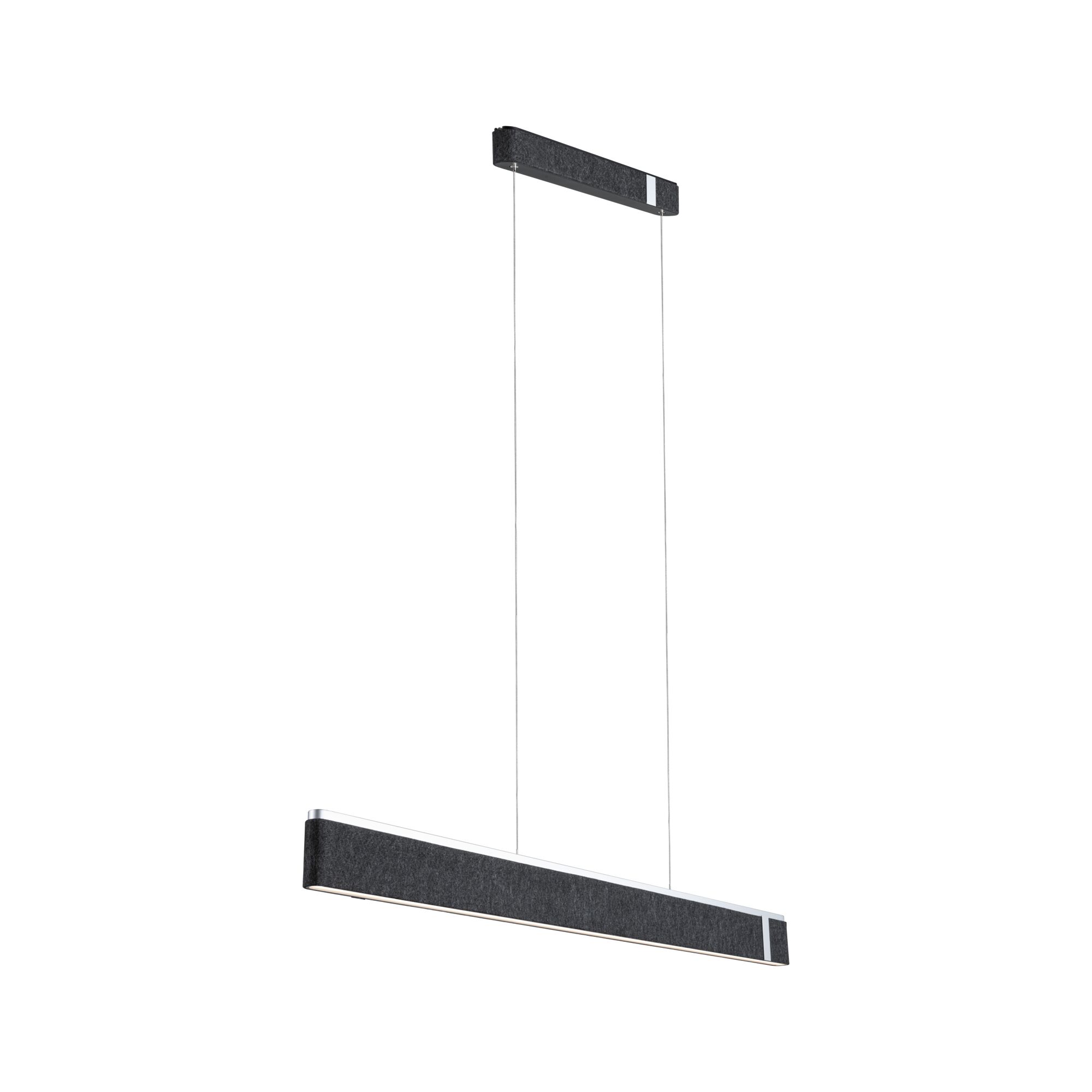 LED Pendelleuchte 3-Step-Dim Jagun 2700K 2000lm 26W Anthrazit dimmbar Moderne schwarze LED-Pendelleuchte mit Stoffbezug und Aluminiumrahmen für stilvolle Raumbeleuchtung