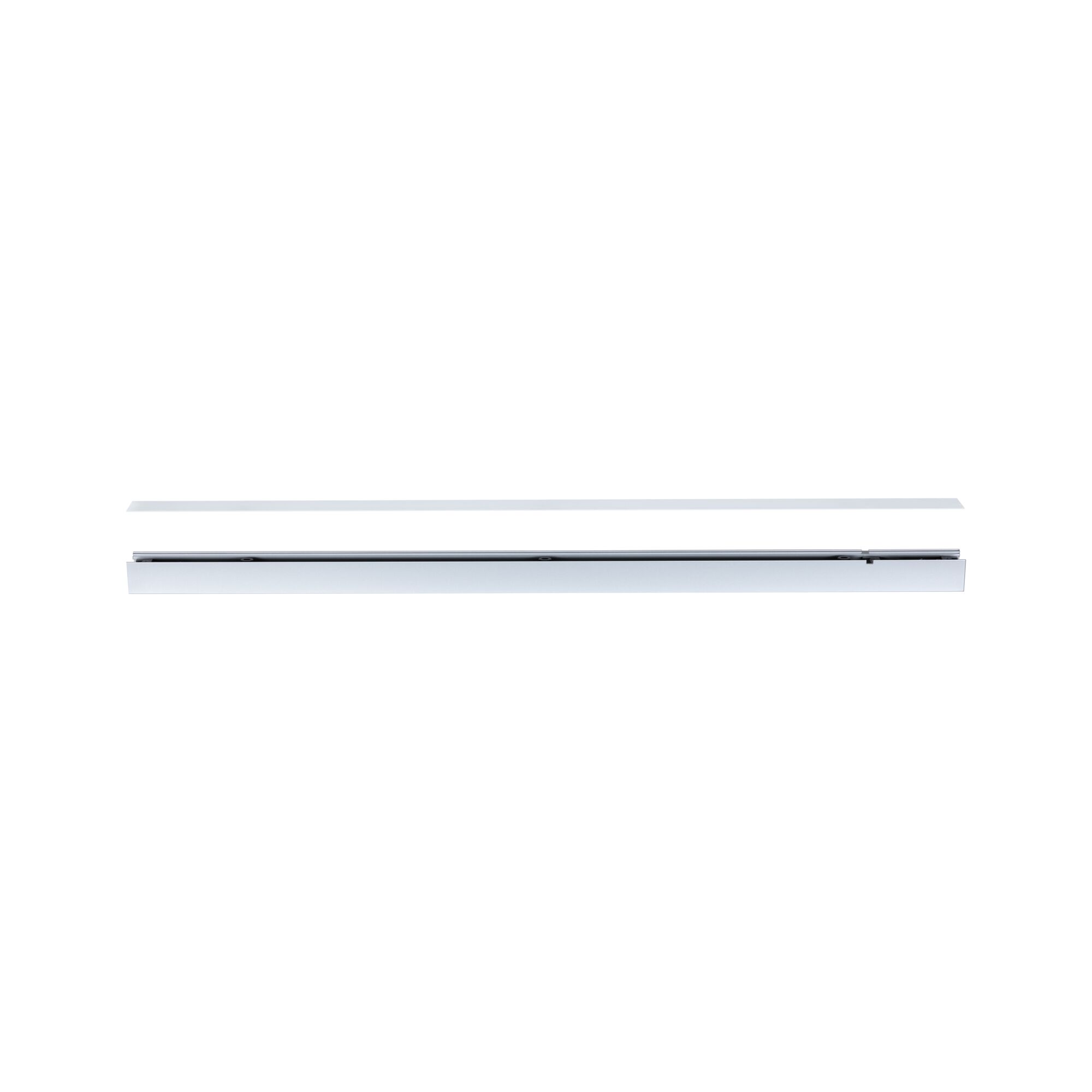 Slim white metal LED track for flexible indoor lighting systems and modern design