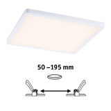 Rectangular white LED ceiling light with adjustable 50 to 195 mm spacing for modern room lighting