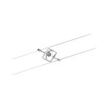 Modern silver metal cable spotlight with adjustable lamp holder for flexible lighting solutions