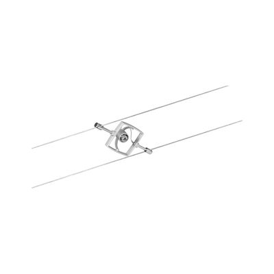 Modern silver metal cable spotlight with adjustable lamp holder for flexible lighting solutions