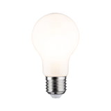 Round LED bulb with frosted white glass and E27 base for energy-efficient lighting