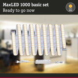 MaxLED 1000 warm white LED strip light with power supply for versatile home lighting
