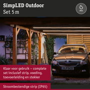 SimplLED Outdoor set 5 m met IP65 waterdichte LED-strip voor buitenverlichting en carports