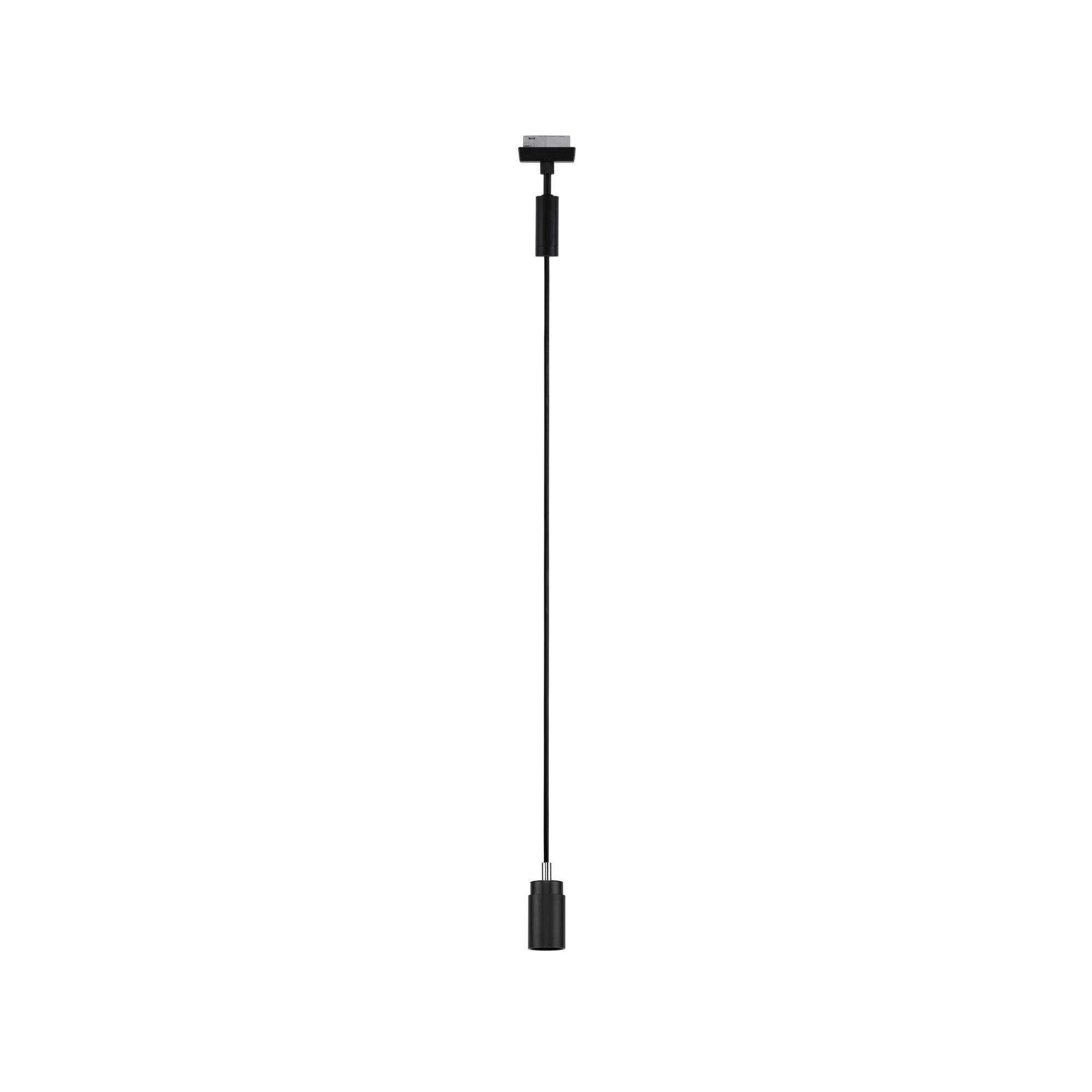 Schwarze LED-Pendelleuchte aus Metall mit schlankem Design für moderne Innenbeleuchtung