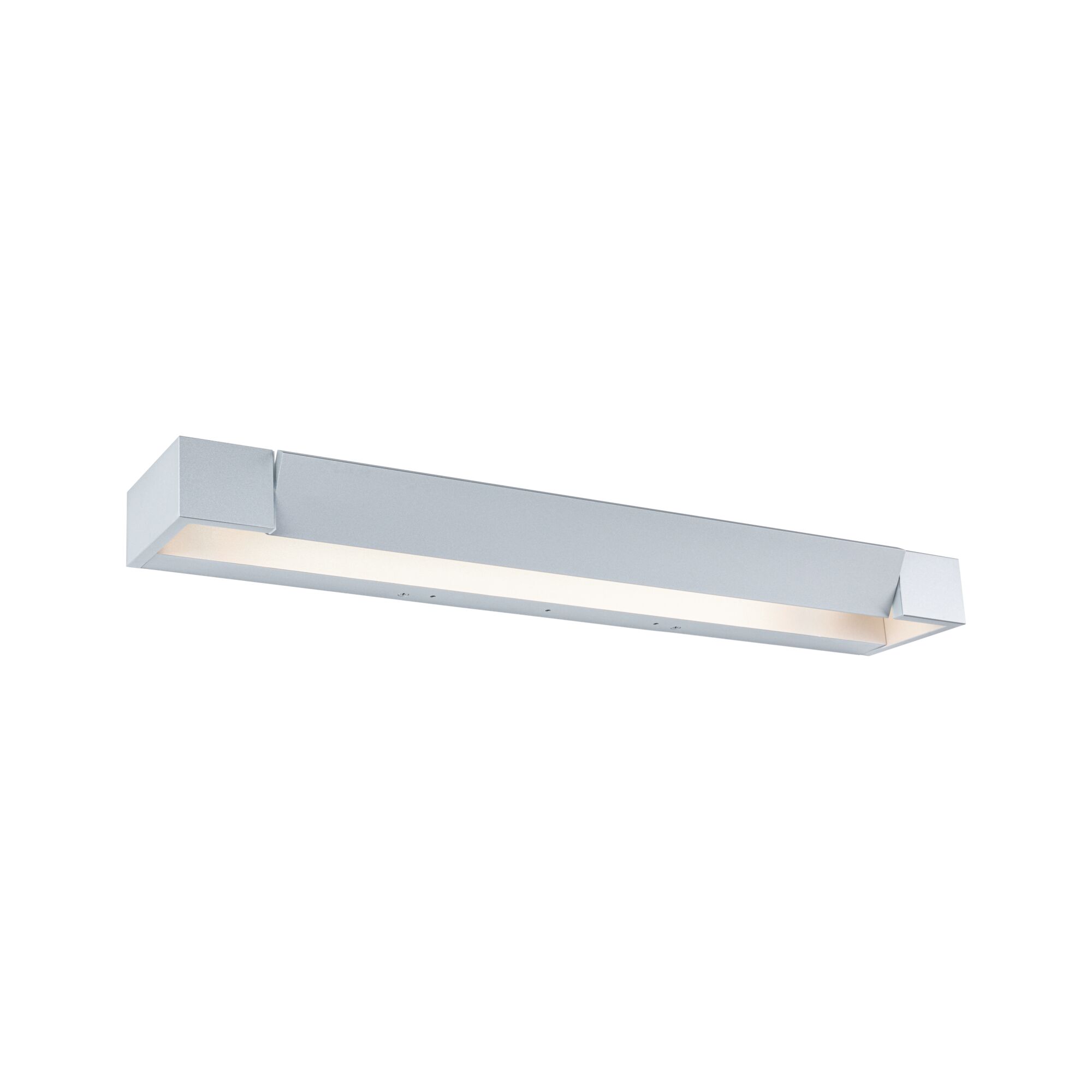 Moderner LED-Wandleuchter aus silbernem Aluminium mit warmweißem Licht für Wohnräume