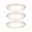 LED-meubelinbouwlampen Set van 3 rond 65mm 3x2,5W 3x180lm 230/12V 3000K Goud mat Drie ronde LED-inbouwspots van goudkleurig aluminium met warm wit licht voor woonruimtes