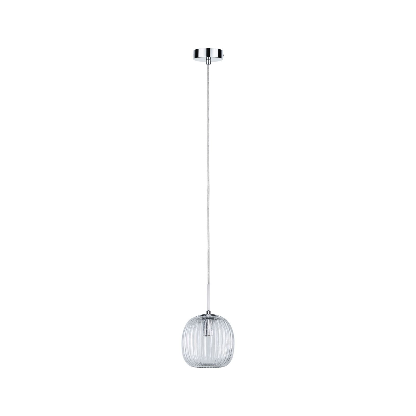 LED Pendant luminaire Ruya E14 max. 20W Glass/Chrome