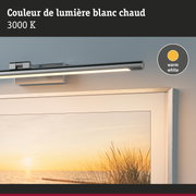 Applique murale LED moderne en métal argenté avec lumière blanc chaud 3000K pour intérieur