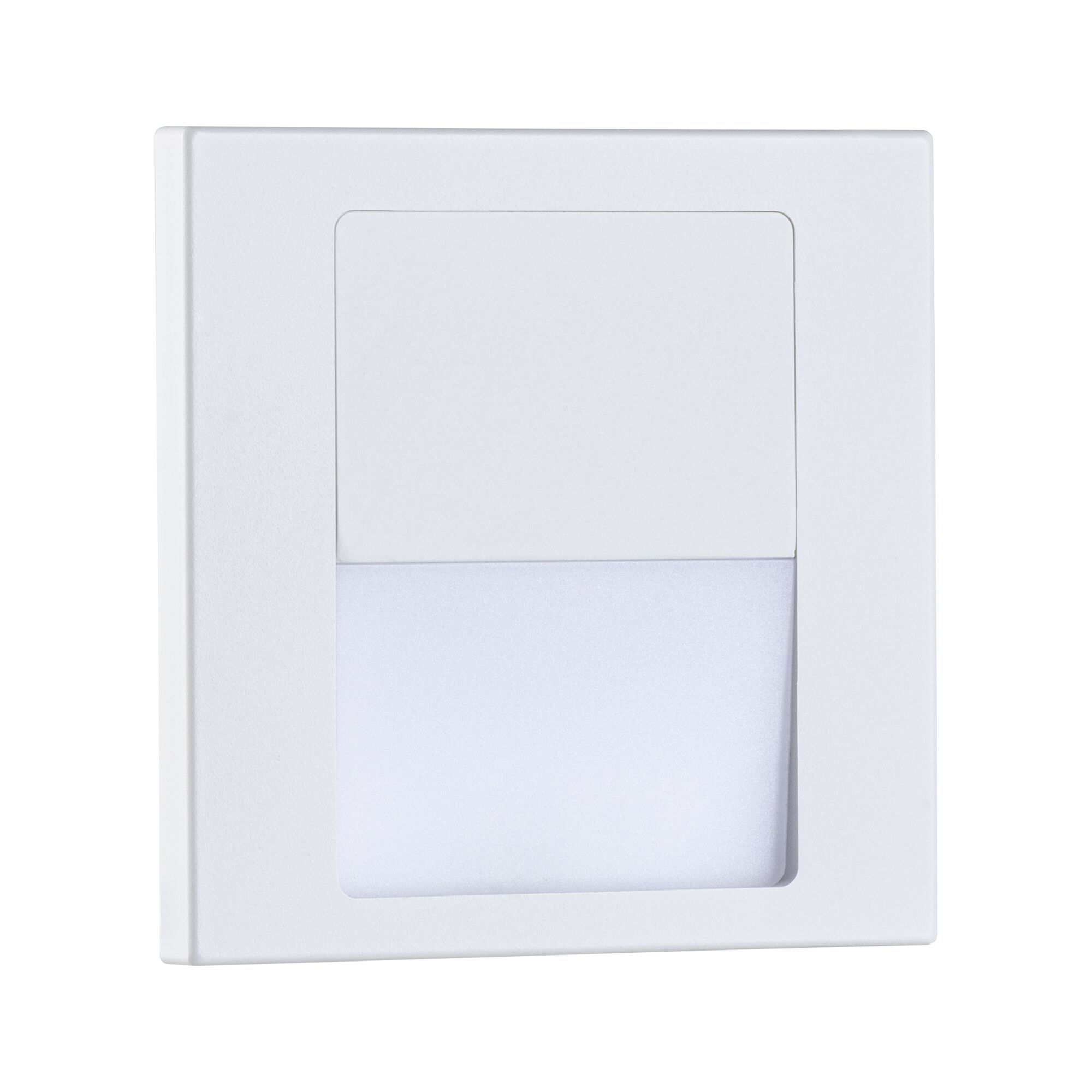 White LED wall recessed light made of plastic with diffuser for energy-efficient lighting