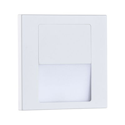 White LED wall recessed light made of plastic with diffuser for energy-efficient lighting