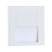 White LED wall recessed light made of plastic with diffuser for energy-efficient lighting
