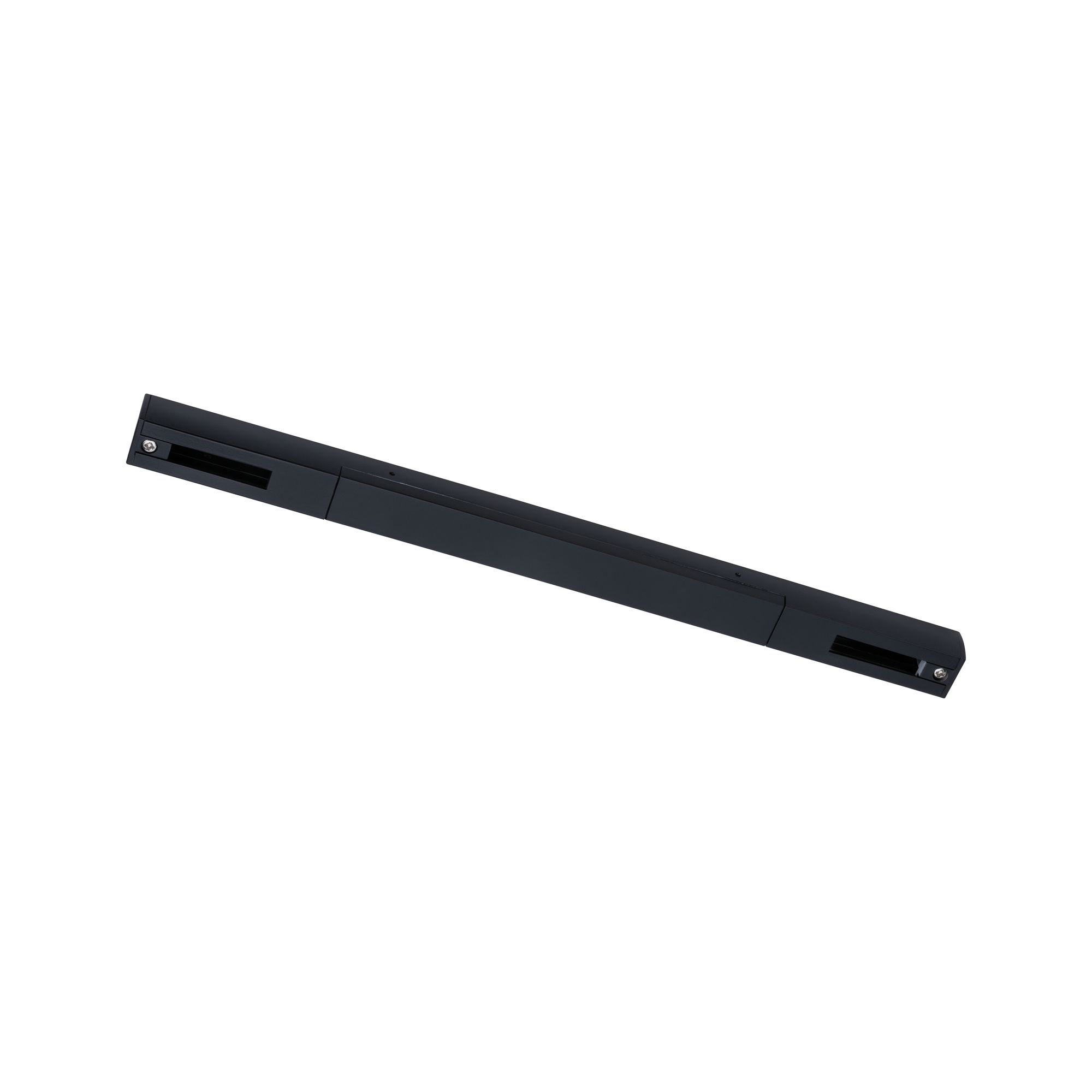 Rail en aluminium noir avec connecteur pour systèmes d'éclairage LED sur rail, design moderne