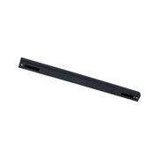Zwarte aluminium rail met connector voor LED-spoorsystemen, strak modern ontwerp