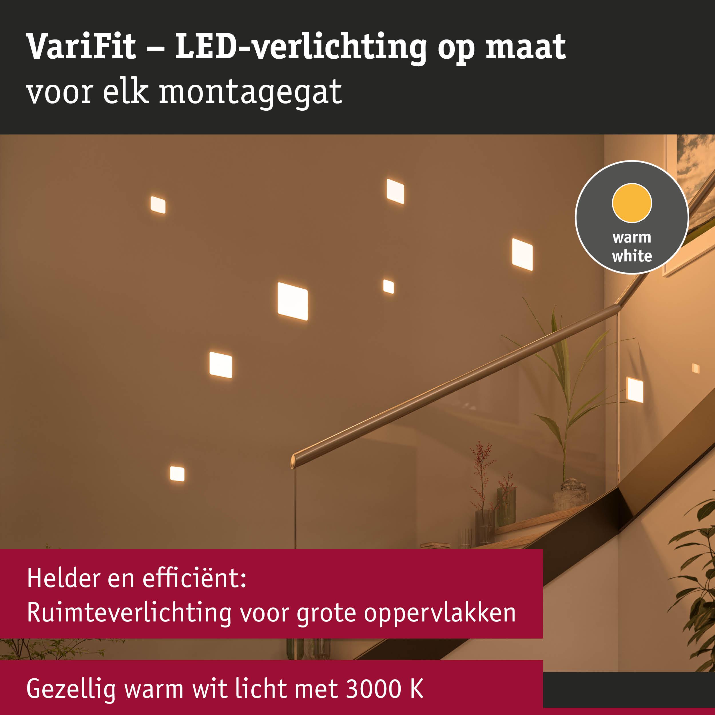 LED-wandverlichting met warm wit licht 3000K voor grote oppervlakken en trappenhuis