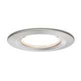 Spot encastré LED rond en aluminium brossé argenté pour un éclairage intérieur moderne