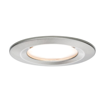 Spot encastré LED rond en aluminium brossé argenté pour un éclairage intérieur moderne