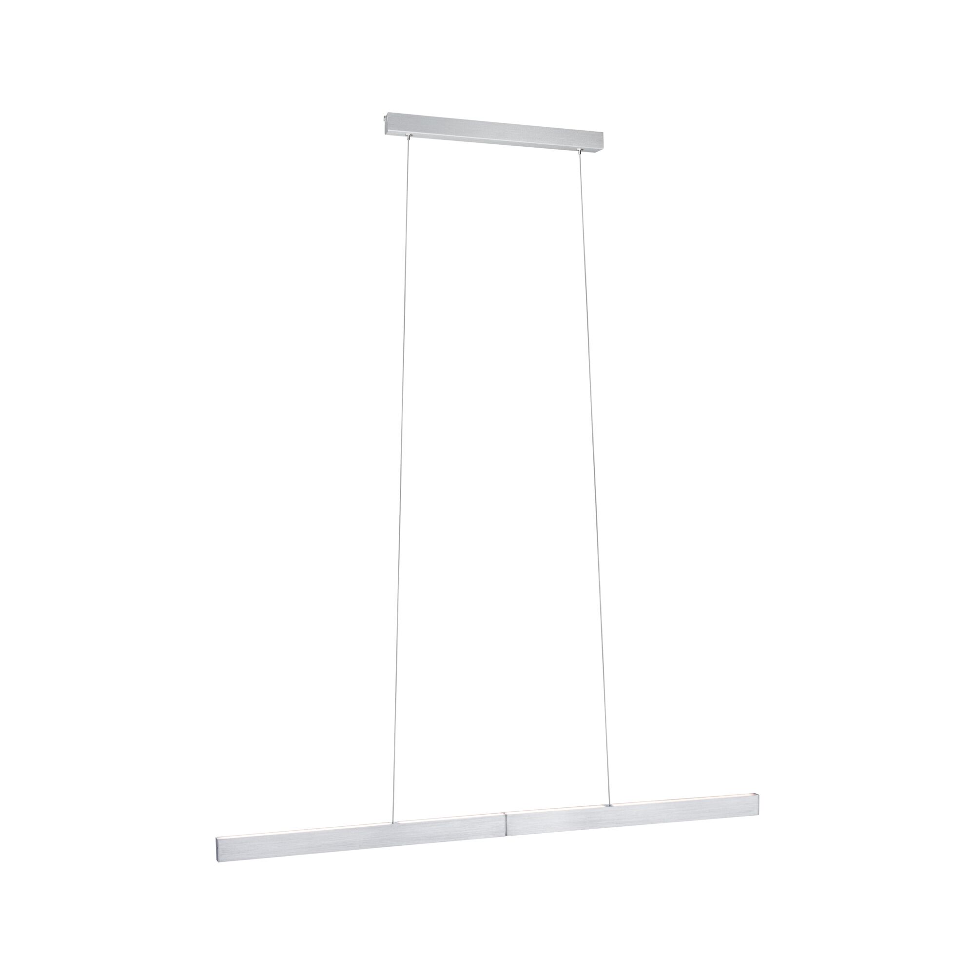 Moderne LED-Pendelleuchte aus gebürstetem Aluminium in Silber für stilvolle Raumbeleuchtung